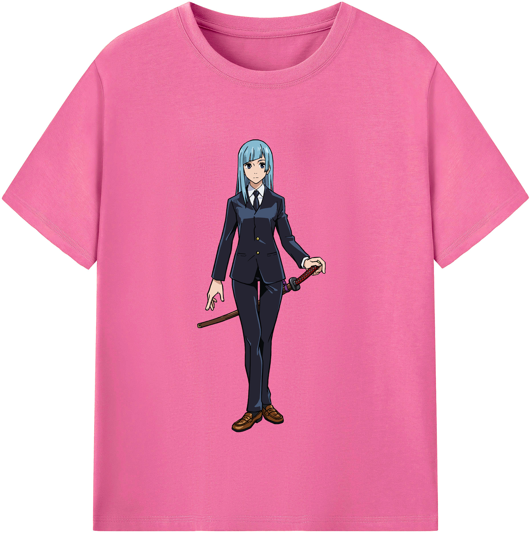 （画像用） 呪術廻戦 Jujutsu Kaisen レディースカジュアルプリントTシャツ（綿100％）